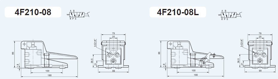 4f210-08L Foot Pedal Control Valve