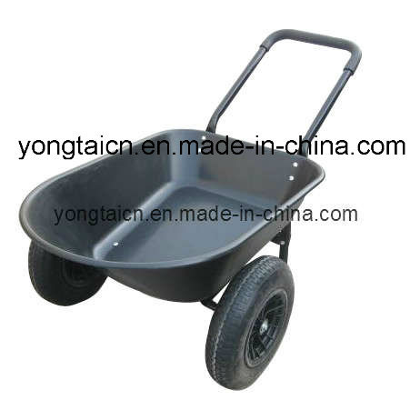 5 Cubic Feet Poly Tray Garden Wheel Barrow with Double Wheels