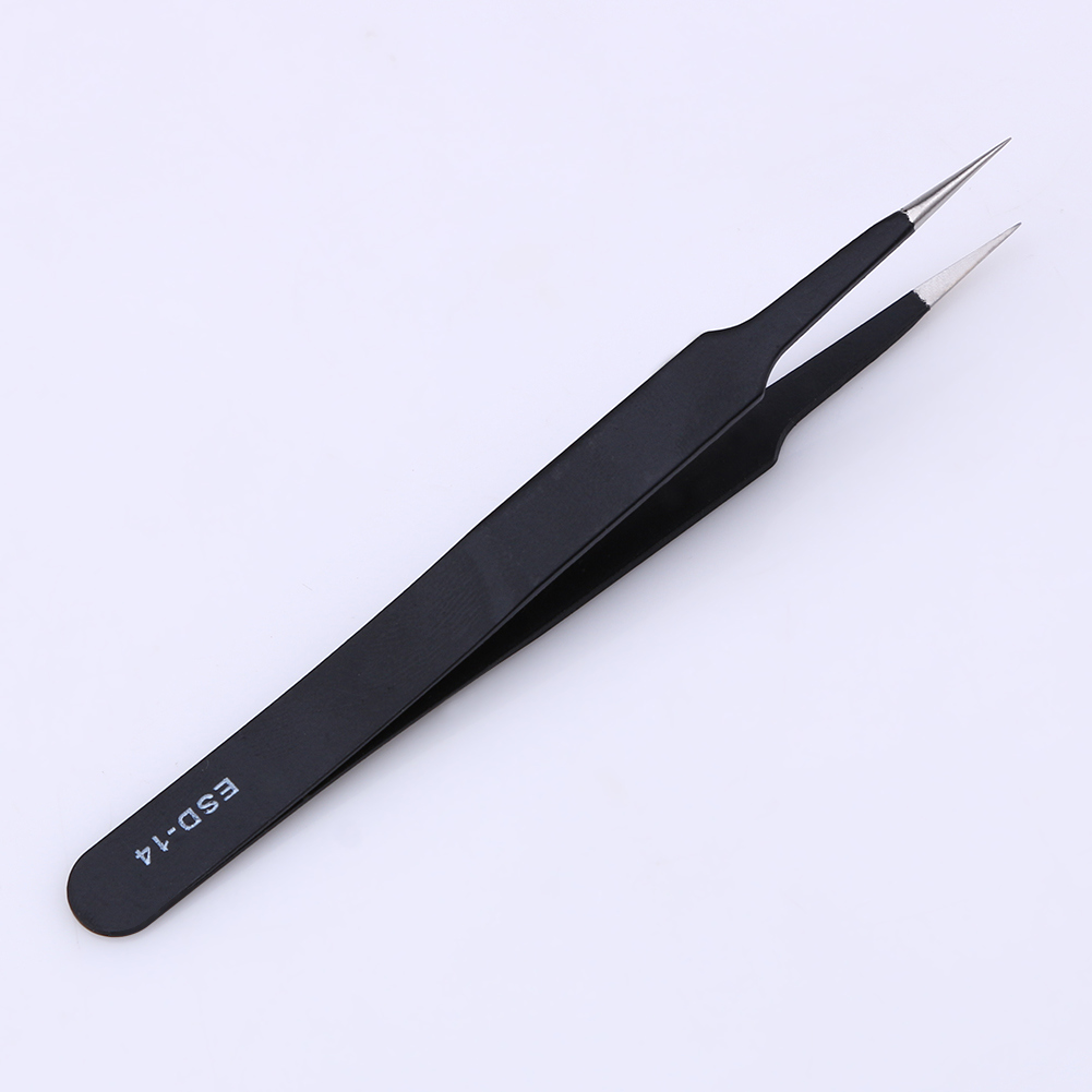 6 PCS Anti-Static Stainless Steel Tweezers Repair Maintenance Tool Kits ESD12-ESD15 Electronic Product Repair Tools