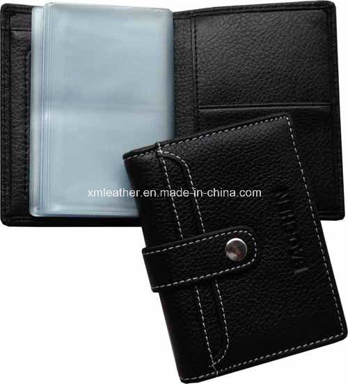 Office Unisex PU Leather Name Card Holder