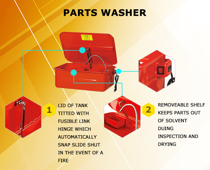 Garage Parts Cleaning Tank, Solvent Water Tank Cleaning Machine