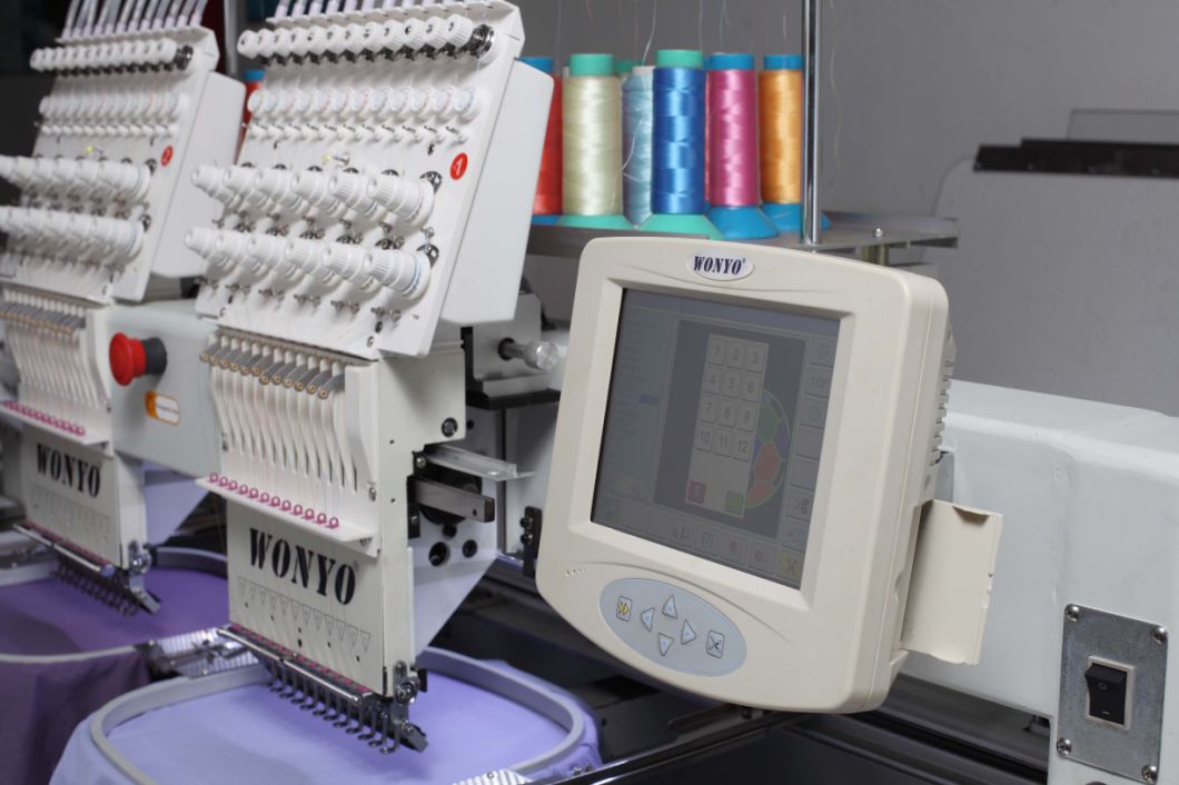 Double Heads Industry Computerized Embroidery Machine for Caps