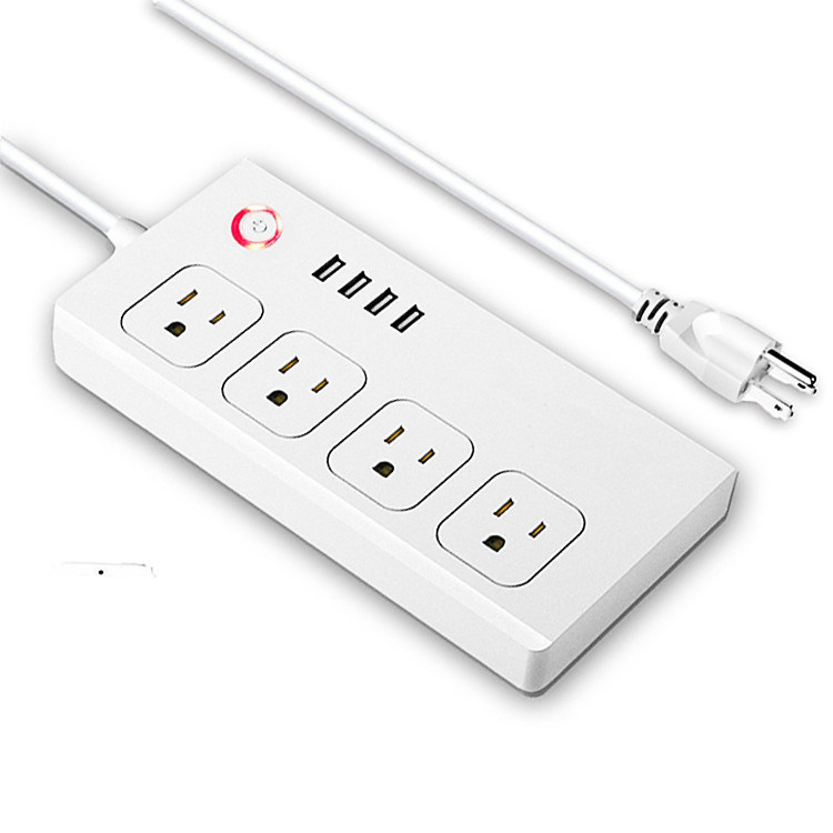 Power Strip with USB, Mibile Smart 4 Outlet Surge Protector Power Strip with 4 Port USB Charger