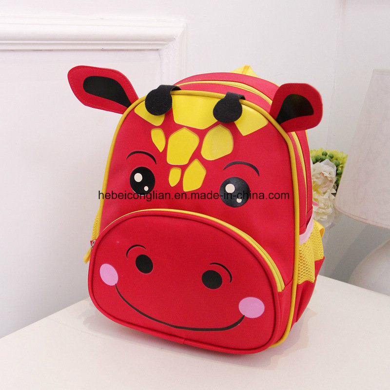 Baby Cartoon Pink Animal Style Canvas Backpack Children School Bags