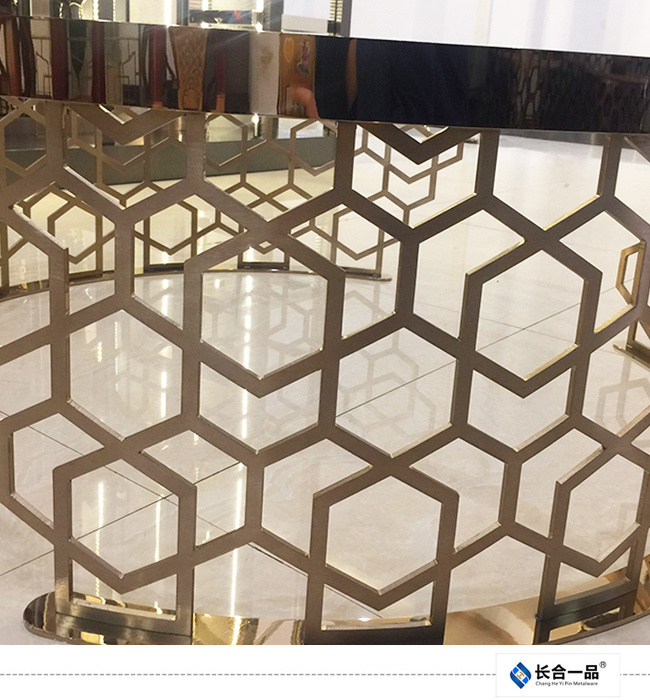 New Style Stainless Steel Mirror Titanium Golden Round Tea Table
