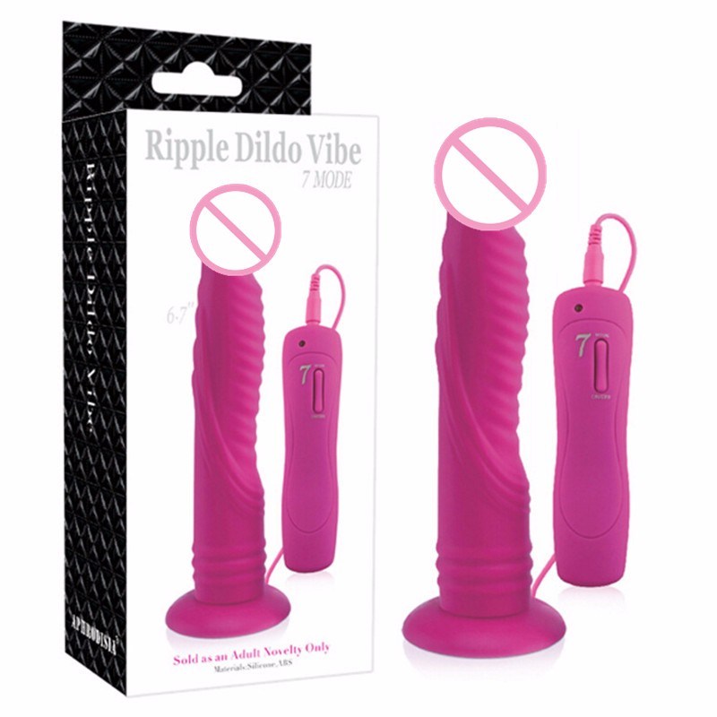 7 Speed Sex Toys for Woman Ripple Dildo G Spot Vibrator Vibe Anal Plug Vibrator Massager Adult GS0202