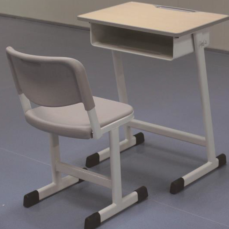 Height Adjustable MDF Wooden School Student Desk and Chair
