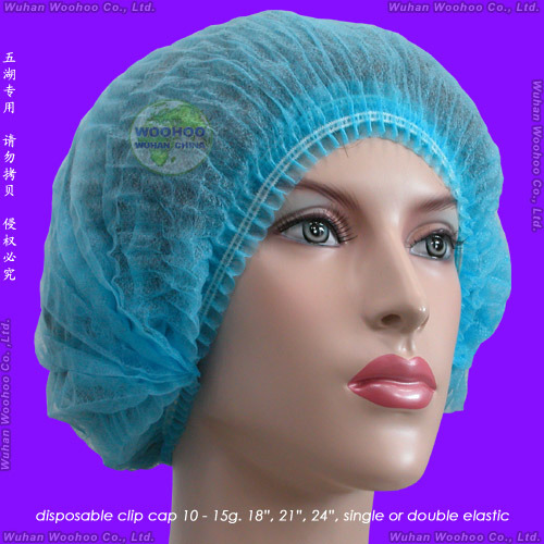 Disposable PP Clip Bouffant Cap