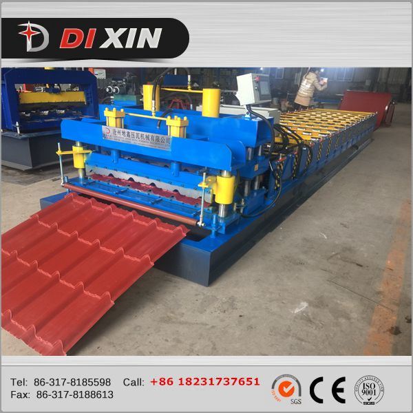 828 Galvanized Roofing Sheet Glazed Tile Roll Forming Machine