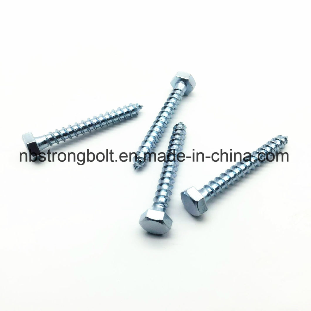 DIN571 Hex Head Lag Screws Hex Wood Screws M8X60 with Zinc Palted