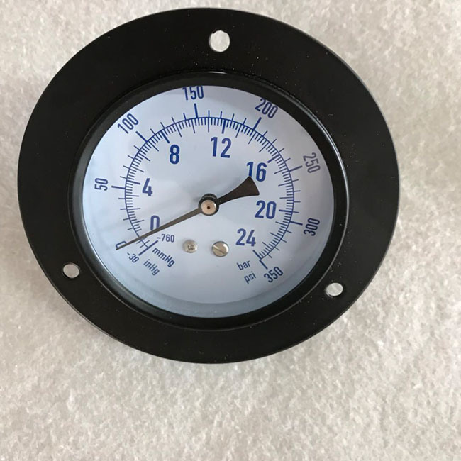 63mm Refrigerant Compound Manifold Pressure Gauge with Front Flange