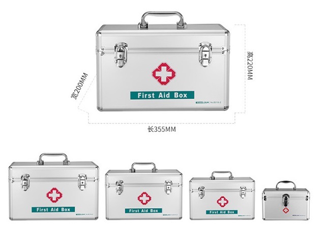 First Aid Medical Products Aluminium Security Box with Shoulder Belt