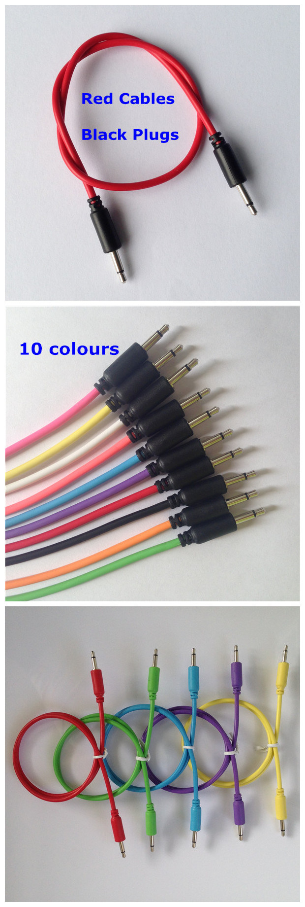3.5mm Male to Male Mono Audio Video Cable