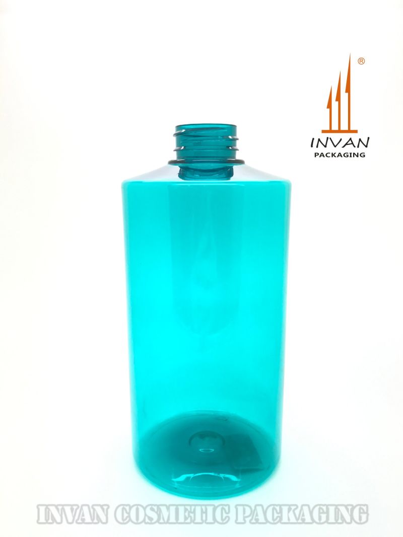 Hot Sale 750ml Ocean Blue Cosmetic Bottle Plastic Bottle Pet Bottle Shampoo Bottle