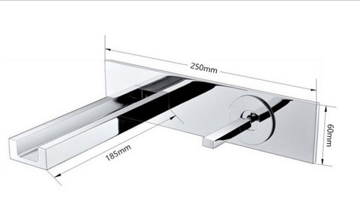 Wall-Mount Bathroom Waterfall Faucet