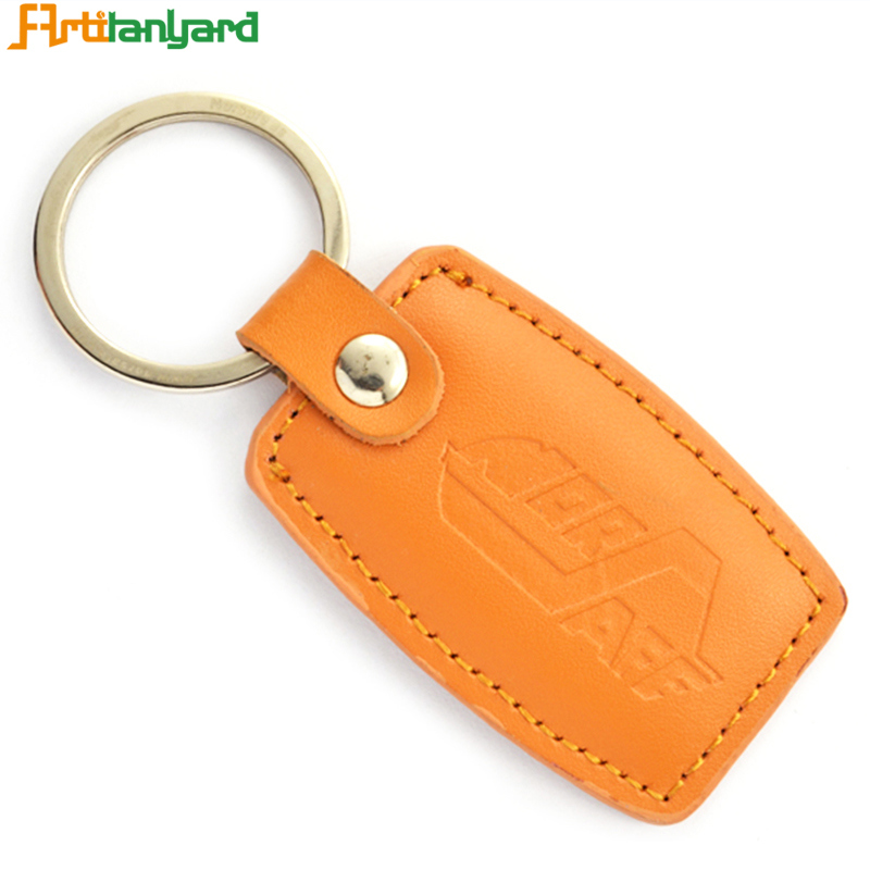 Customer Design Leather Metal Keychain