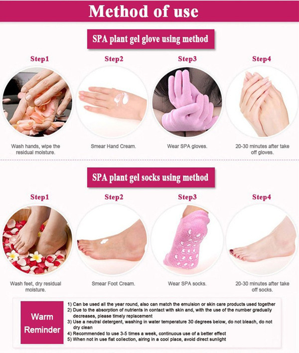 Moisturizing Gel Socks, SPA Gel Socks Gel Gloves