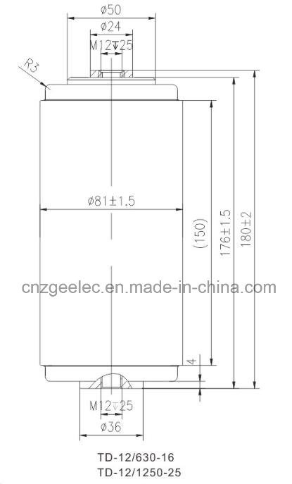 36kv Vacuum Interrupter for Sf6 Circuit Breaker (203C) Td-12/630-16