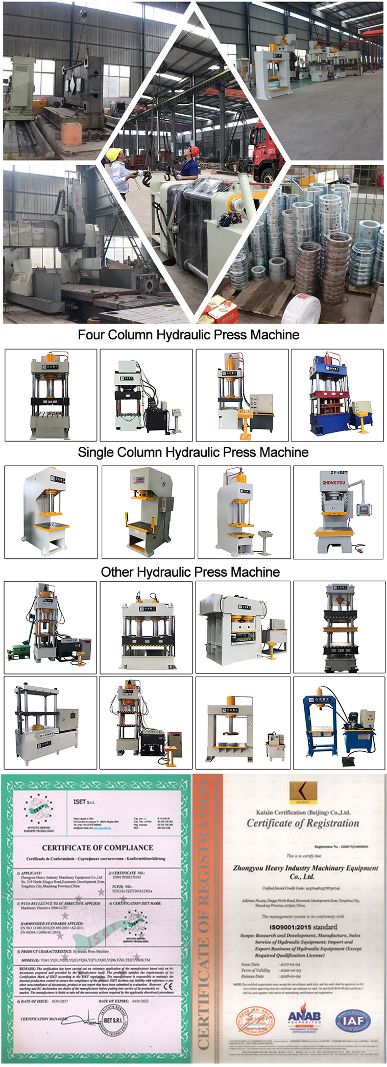 200 Ton Four Columns Hydraulic Tile Press Machine