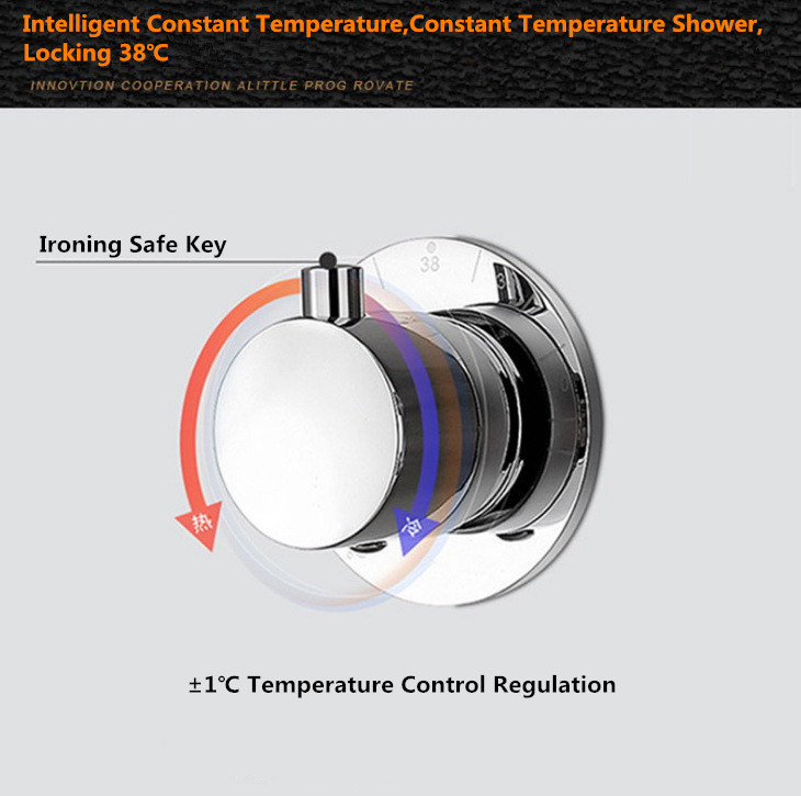 6 Functions Intelligent Constant Temperature European Digital Display Shower