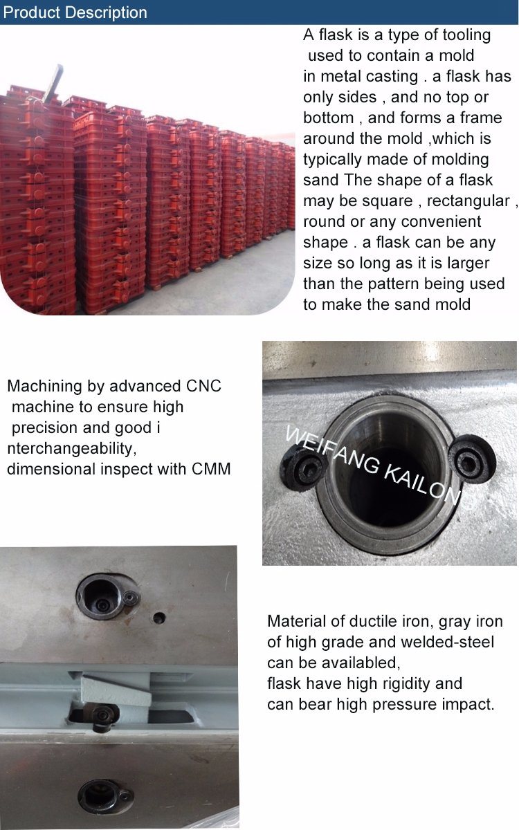 Molulding Flask, Gray Iron Ductile Iron Sand Cast Box Product