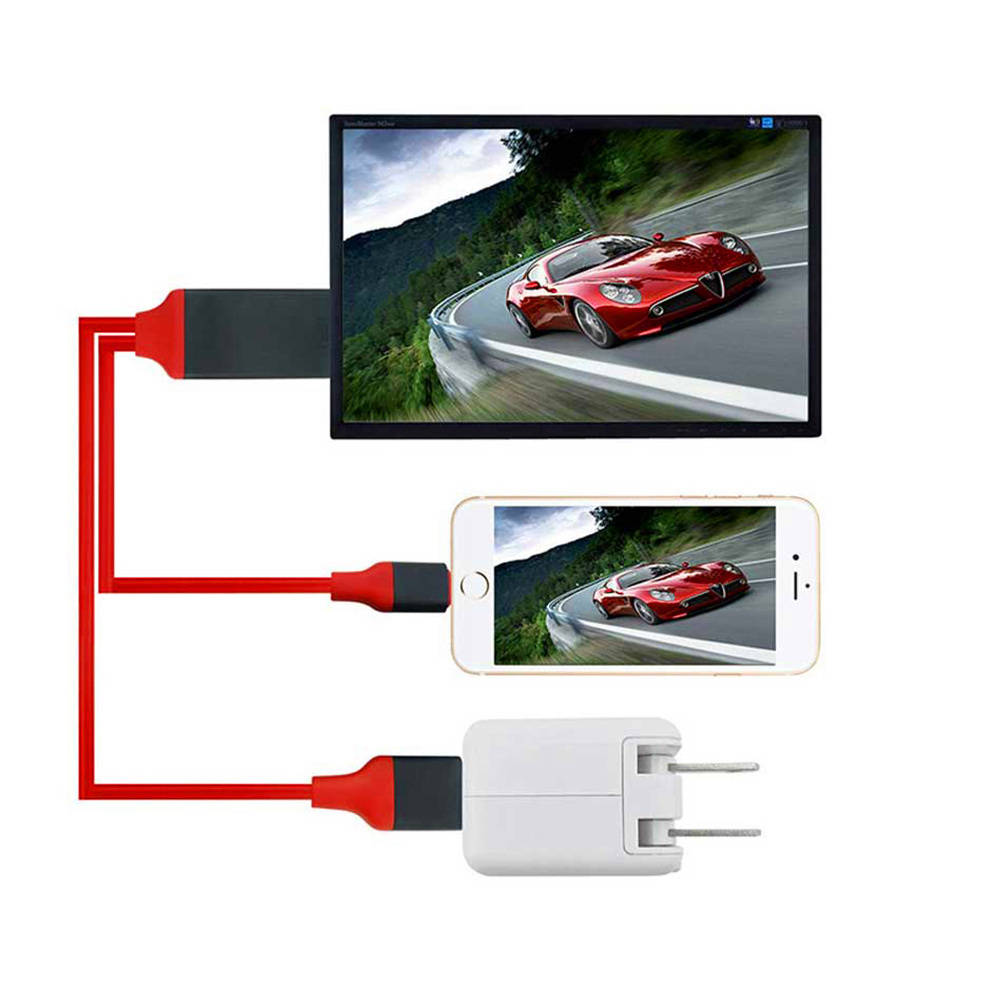 8pin Lightning Digital AV Adapter to 1080P HDTV/HDMI Cable for iPhone