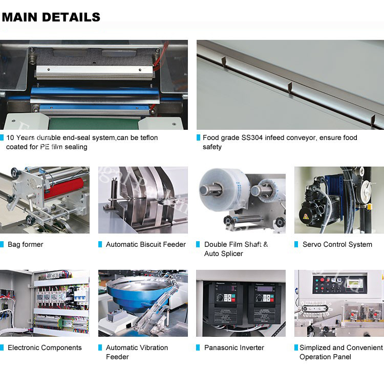 Sami-Automatic OPP Film Material Nitrogen Filling Bread Horizontal Packing Machine