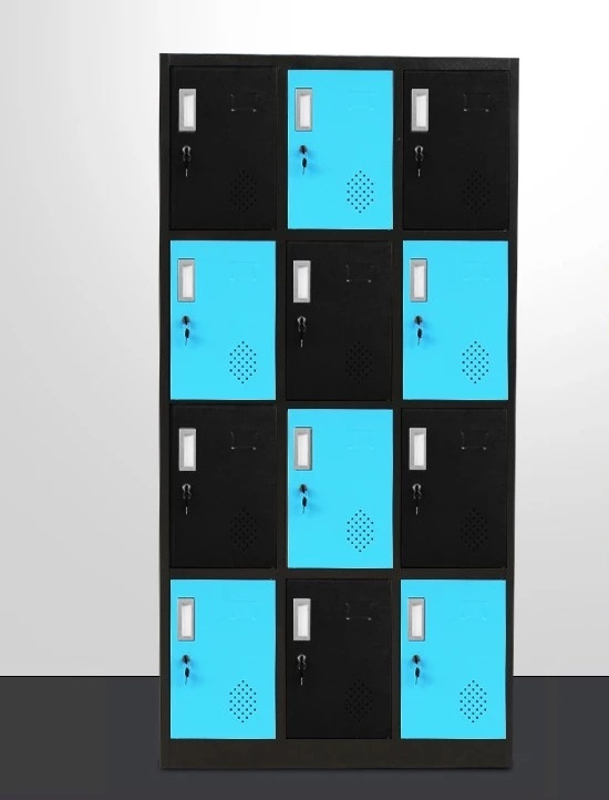 12 Door Steel School Kids Storage Cabinet Metal Locker
