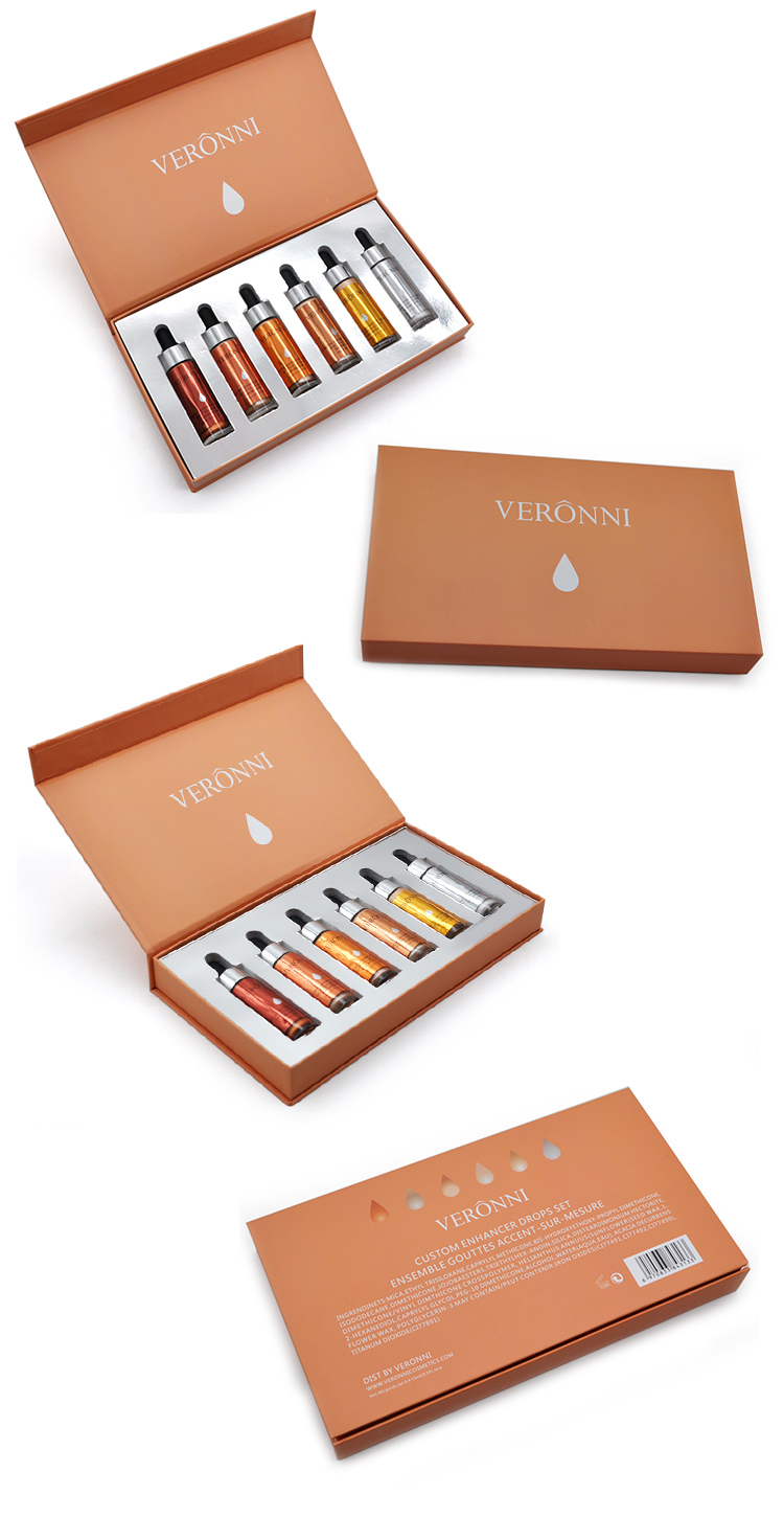 Best Selling Veronni Glitter Liquid Set Highlighter 6colors Waterproof Shinny Highlighter Makeup