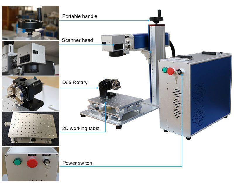 Yes CNC or Not and Air Cooling Mode Marking Machine for Metal