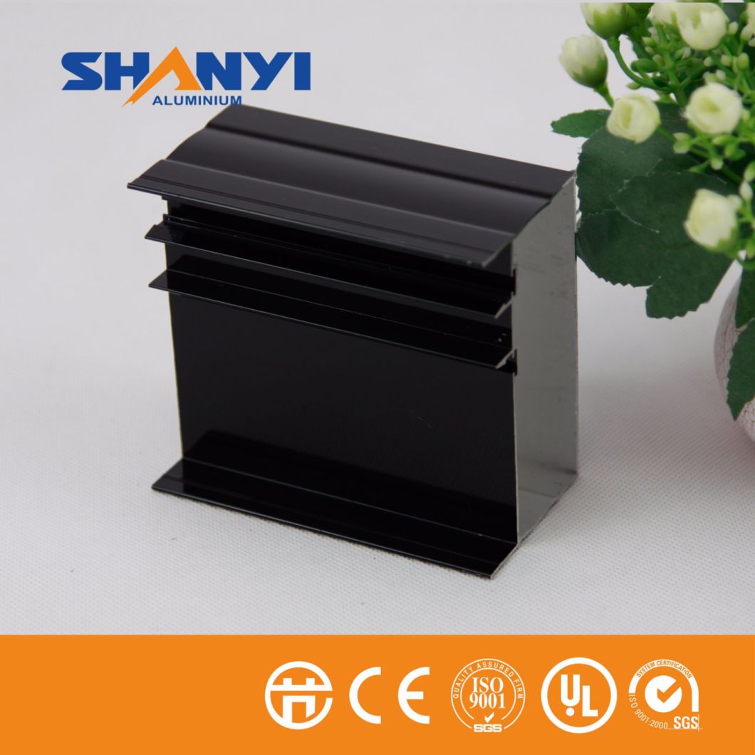 Electrophotetic Coating Black Aluminium Profile for Windows Doors Industry Building Material