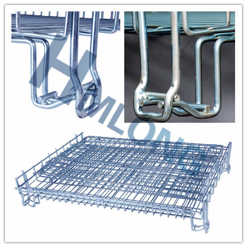 Collapsible Storage Galvanized Wire Mesh Container for Warehouse