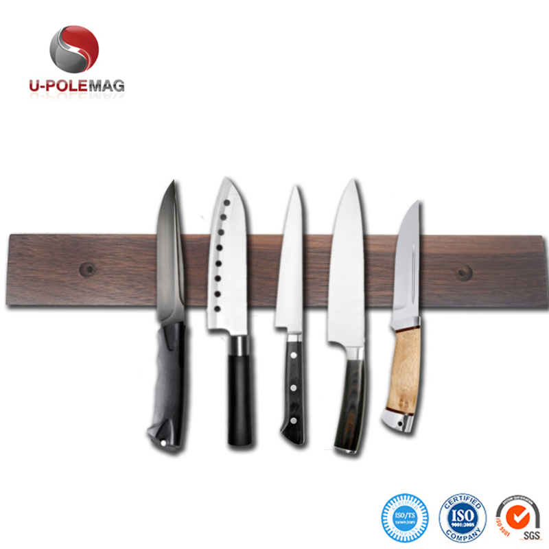 Powerful Magnet Kitchen Walnut Knife Holder