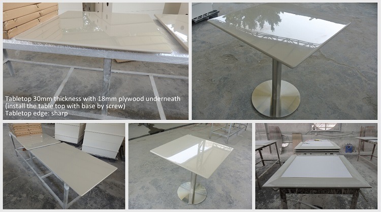 Small Size Dia600mm 2 Seaters Stone Dining Table