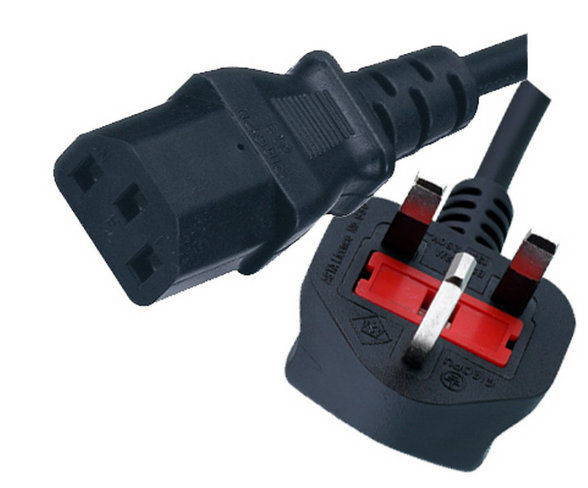 UK Standard BS AC Power Cord with C 13 Connector
