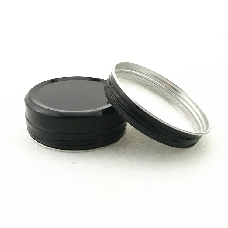 Black Aluminum Cans Cosmetic Cream Pomade Jar