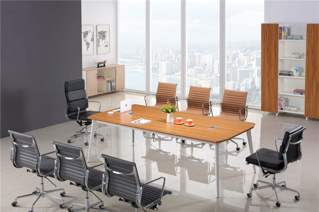 Modern Furniture Melamine Meeting Conference Metal Staff Boardroom Visitor Table