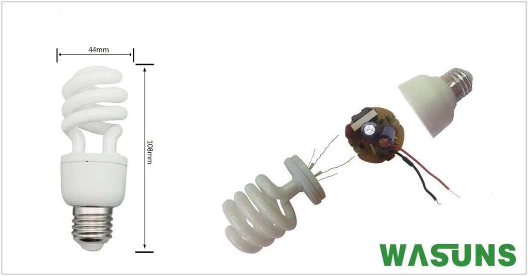 8000 Hours Half Spiral SKD Energy Saving Lamp