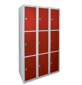 Steel Cabinets with 9 Red Doors, Steel Storage Cabinets (DG-33A)