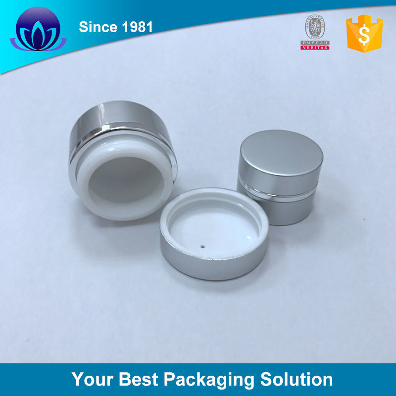 50g Refillable Frosted Glass Cosmetic Cream Jar Bottle Container with Silver Alumite Lid