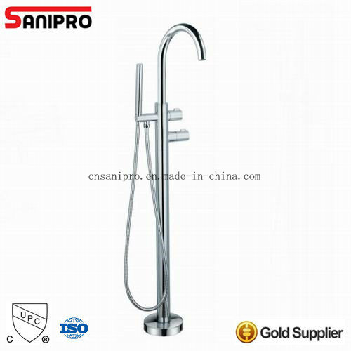 Sanipro High Level Brass Chrome Plated Thermostatic Bath Shower Freestanding Faucet