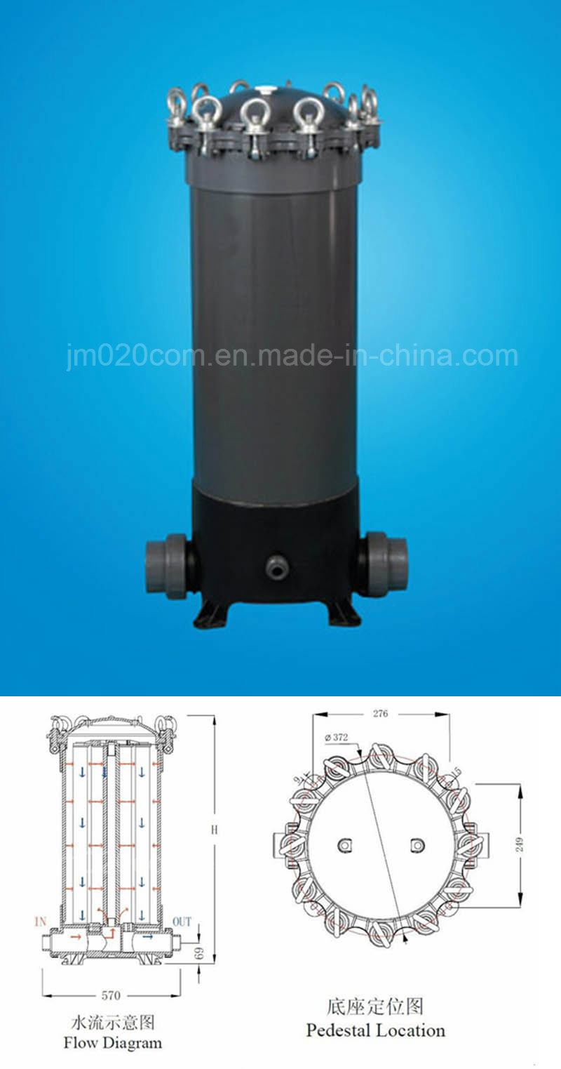 Plastic Water Cartridge Filter Vessel Housing for Industrial Water Treatment System