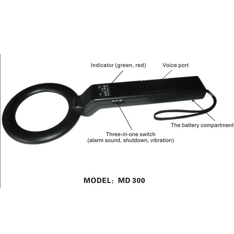 MD-300 Portable Hand Held Airport Archway Security Inspection Metal Detector