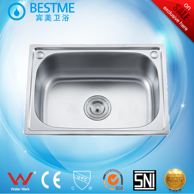 High Quality Stainless Steel Single bowl Rectangle Kitchen Basin 5338h