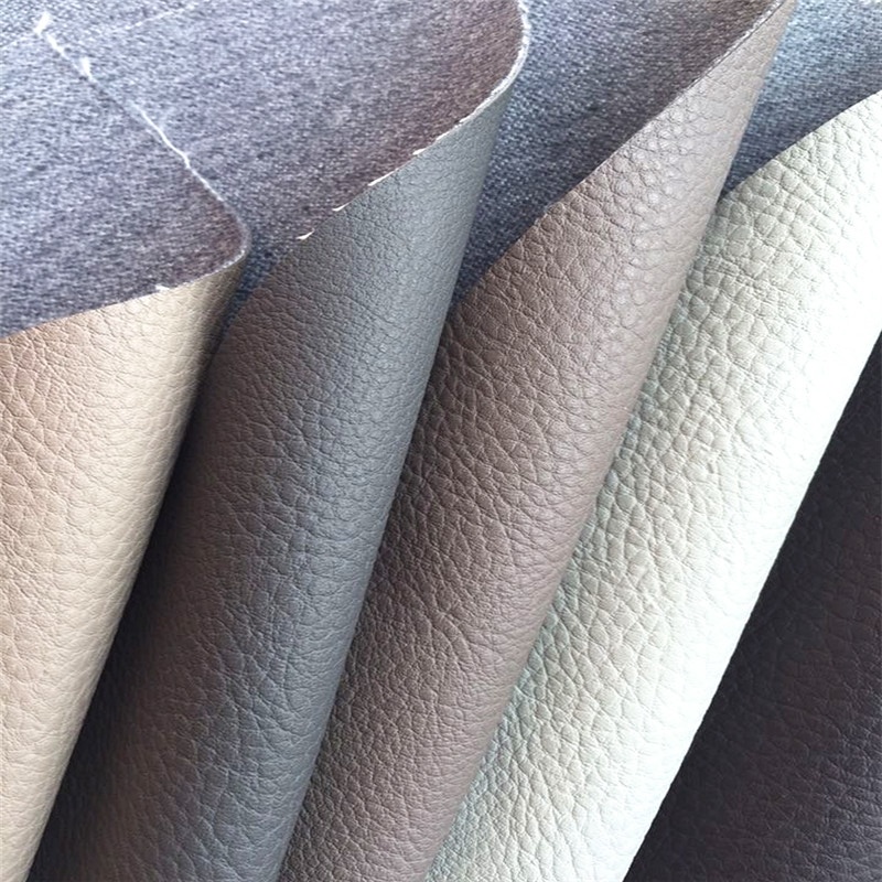 Kintted Backing PU Leather for Furniture Sleeper Sofa Hw-267