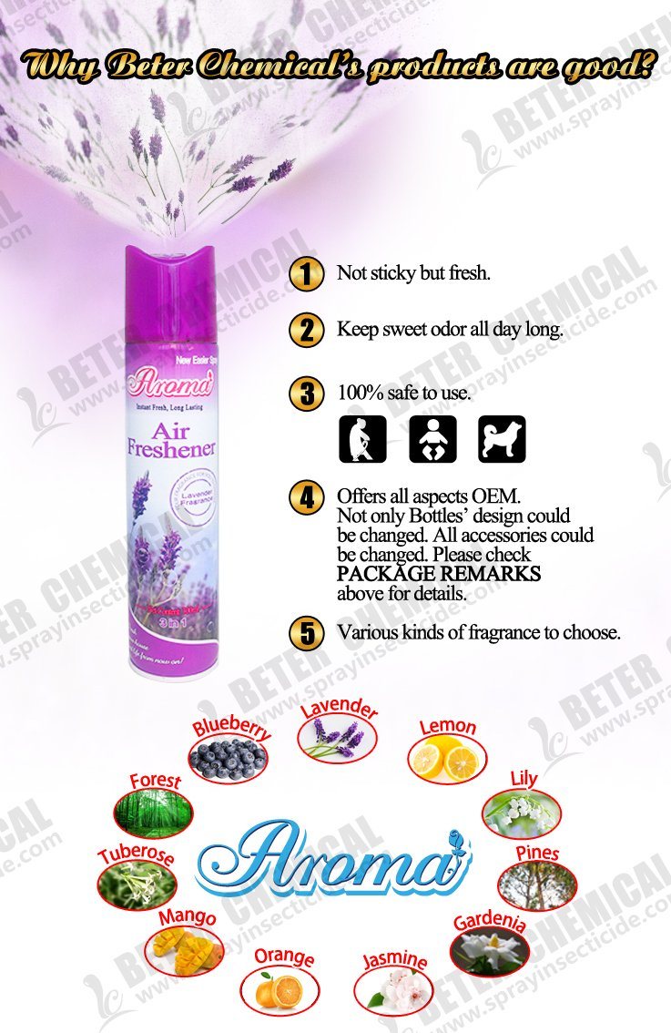 Water Base Air Freshener Spray with Long Lasting Smell