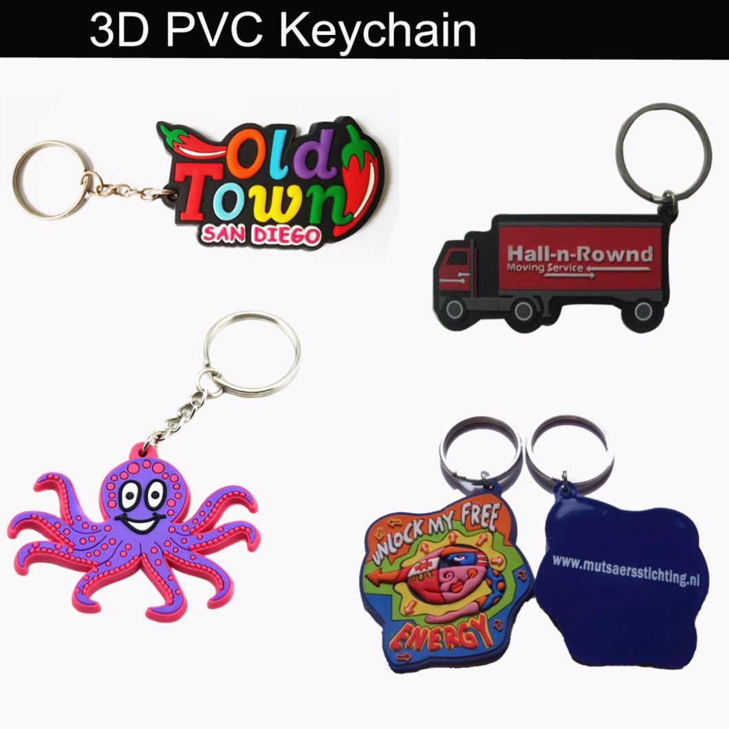 Factory Custom Wholesale Promotion Rubber PVC Keychain