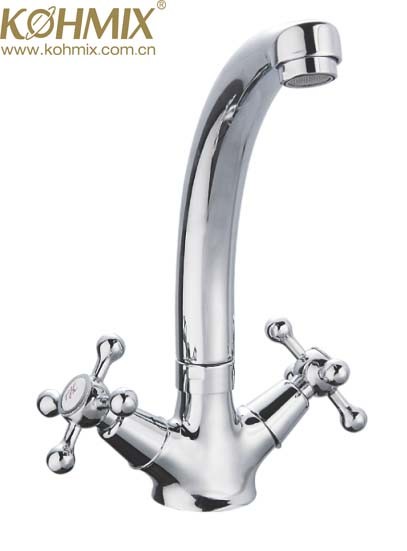 China Factory New Stylish Hot Sale Double Handle Basin Faucet