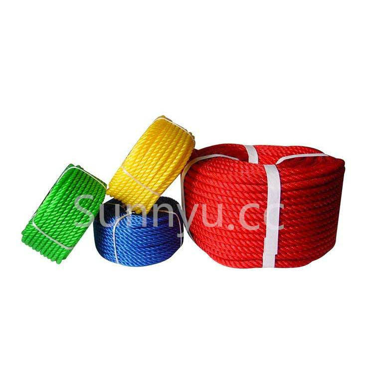 Professional Factory 3 Strands Colored Polypropylene Twisted Rope