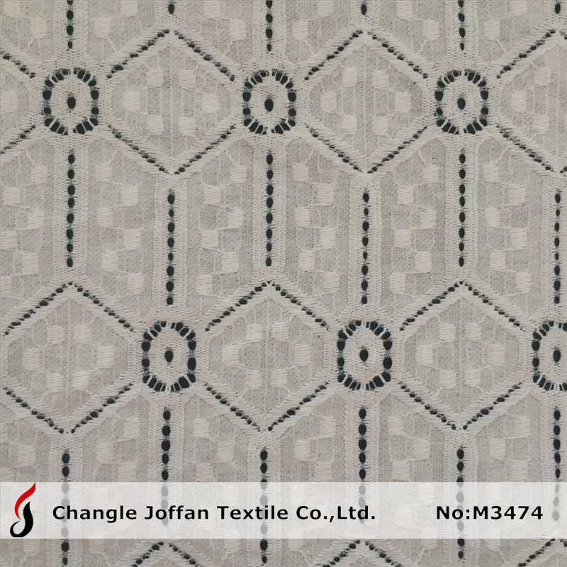 Cotton Embroidery Chemical Lace Fabric Wholesale (M3474)